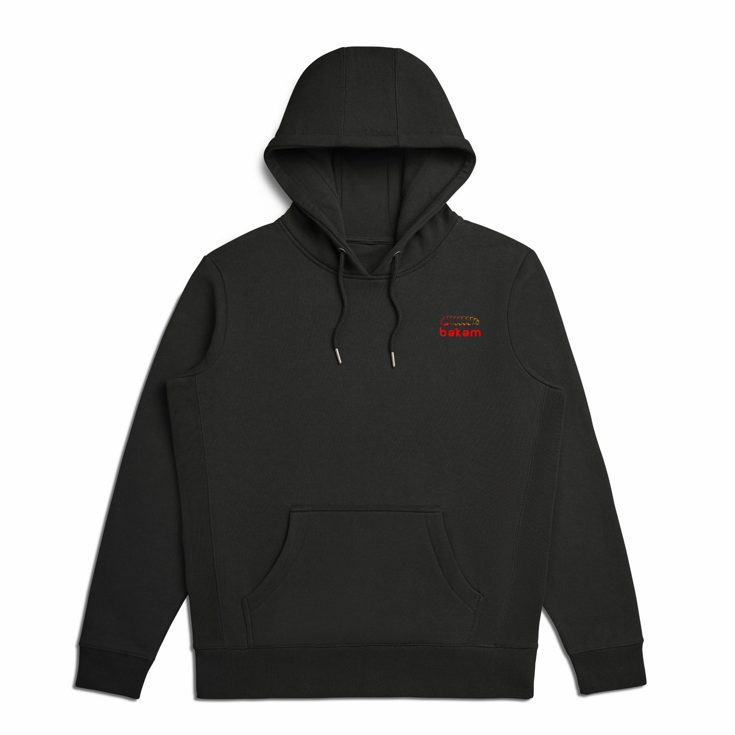 bə'kəm Black Organic Cotton Hooded Sweatshirt