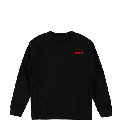 bə'kəm Black Organic Cotton Crewneck Sweatshirt